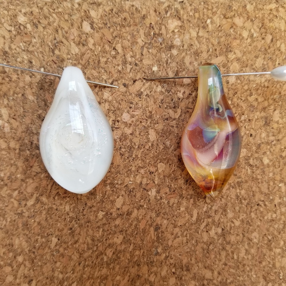Handmade blown glass pendants